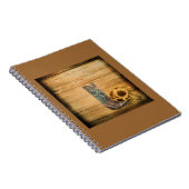 Westerne zonnebloempauzen met weelderige zonnebloe notitieboek (Rechterzijde)