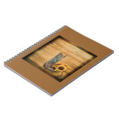 Westerne zonnebloempauzen met weelderige zonnebloe notitieboek (Linkerzijde)