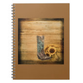 Westerne zonnebloempauzen met weelderige zonnebloe notitieboek (Voorkant)