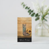 Westerne zonnebloempauzen met weelderige zonnebloe visitekaartje (Staand voorkant)