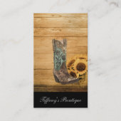 Westerne zonnebloempauzen met weelderige zonnebloe visitekaartje (Voorkant)