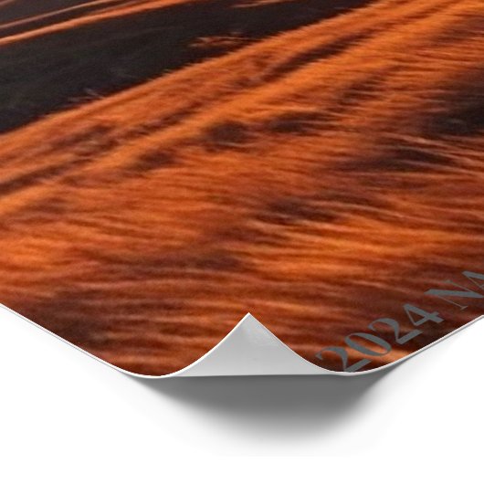 Westerne zonsondergang (24 x 36) poster (Hoek)