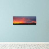Westerne zonsondergang canvas afdruk (Insitu (Houten vloer))
