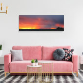 Westerne zonsondergang canvas afdruk (Insitu (Woonkamer))