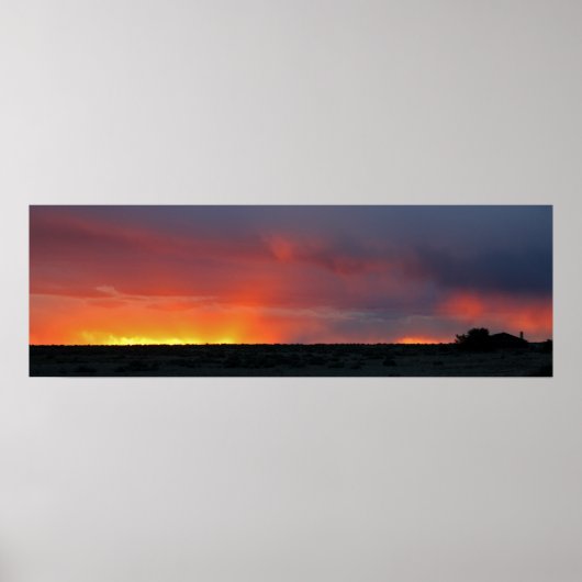 Westerne zonsondergang poster (Voorkant)