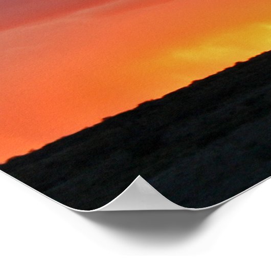 Westerne zonsondergang poster (Hoek)