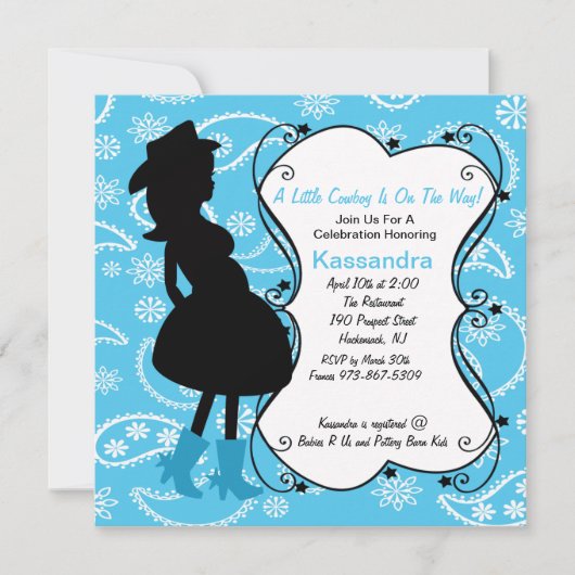 Westerne Zwangere mama om het Baby shower uit te n Kaart (Voorkant)