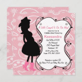 Westerne Zwangere mama om het Baby shower uit te n Kaart (Voorkant / Achterkant)