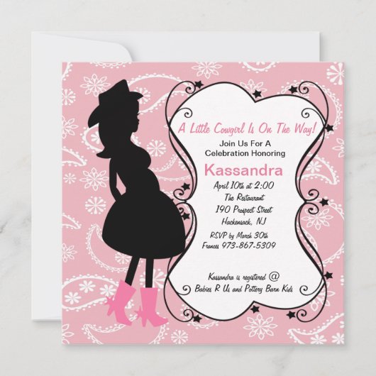 Westerne Zwangere mama om het Baby shower uit te n Kaart (Voorkant)