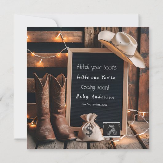 Westerne zwangerschapsaankondiging in landelijke s kaart (Voorkant)