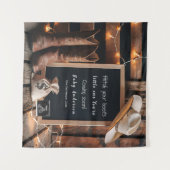 Westerne zwangerschapsaankondiging in landelijke s wandkleed (Voorkant (horizontaal))