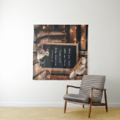 Westerne zwangerschapsaankondiging in landelijke s wandkleed (In Situ (horizontaal))