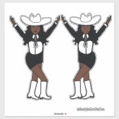 Westerne zwart witte Stickers #1 (Vel)