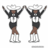 Westerne zwart witte Stickers #1 (Voorkant)