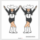 Westerne zwart witte Stickers #2 (Vel)