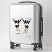 Westerne zwart witte Stickers #2 (Koffer)