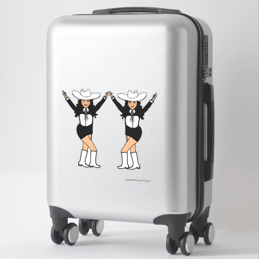 Westerne zwart witte Stickers #2 (Koffer)