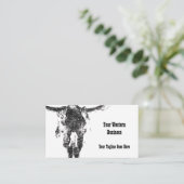 Westerne zwarte en witte roestachtige schedel visitekaartje (Staand voorkant)