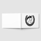 Westerne Zwarte Trouwpaard Equestrian Rustic Gastenboek (Volledig)