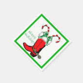 Westernste Prettige feestdagen Kerstmis CowboyBoot Servet (Hoek)