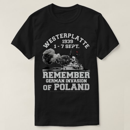 Westerplatte 1939 trots van Polen T-shirt (Design voorkant)
