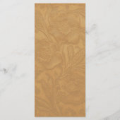 Westers bewerkt rustiek bronzen terracotta bruilof menu (Achterkant)