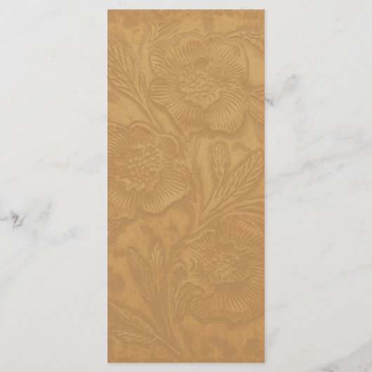 Westers bewerkt rustiek bronzen terracotta bruilof menu (Achterkant)