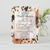 Westers Bruin Crème Dieren Cowgirl Koeienhuid Kaart (Staand voorkant)