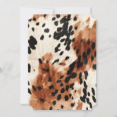 Westers Bruin Crème Dieren Cowgirl Koeienhuid Kaart (Achterkant)