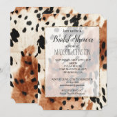 Westers Bruin Crème Dieren Cowgirl Koeienhuid Kaart (Voorkant / Achterkant)