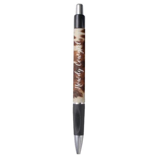 Westers Bruin Crème Koeienhuid   Pen (Voorkant Verticaal)