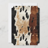 Westers bruin crèmekleurig koeienhuid  kaart (Achterkant)