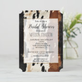 Westers bruin crèmekleurig koeienhuid leer kaart (Staand voorkant)