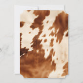Westers bruin crèmekleurig koeienleer kaart (Achterkant)
