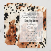 Westers bruin crèmekleurig runderleer kaart (Voorkant / Achterkant)