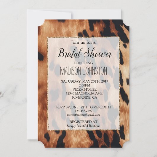 Westers bruin zwart crèmekleurig koeienleer kaart (Voorkant)