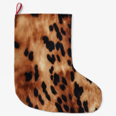 Westers bruin zwart koeienhuid dier grote kerstsok (Voorkant)