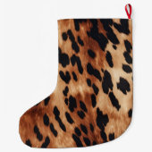 Westers bruin zwart koeienhuid dier grote kerstsok (Achterkant)