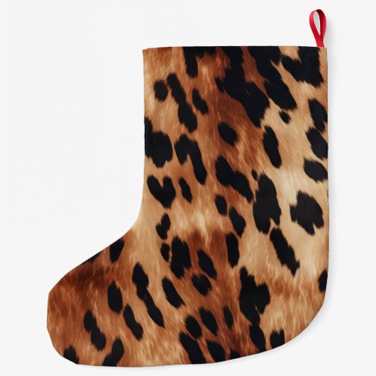 Westers bruin zwart koeienhuid dier grote kerstsok (Achterkant)