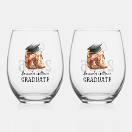 Westers Cowboy Afstudeerfeest Wijnglas Zonder Voet