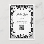 Westers Cowboy Landelijk Huwelijk Informatiekaartje (Voorkant)