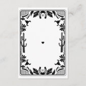 Westers Cowboy Landelijk Huwelijk Informatiekaartje (Achterkant)