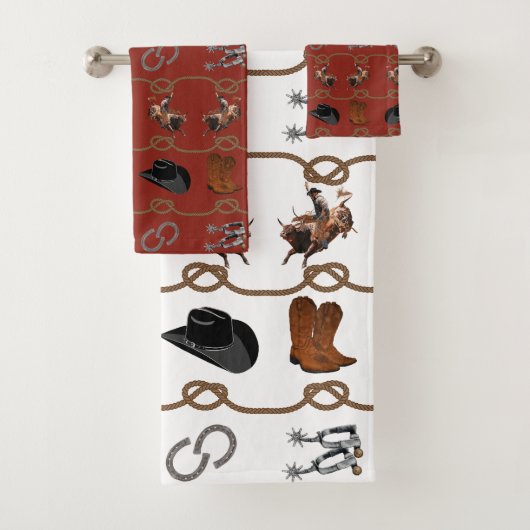 Westers Cowboy-thema Bad Handdoek (Insitu)