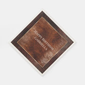 Westers Donker & Warm Bruin Leer Look Servet (Hoek)