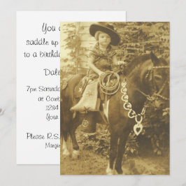 WESTERS FEest UITNODIGING VOOR VINTAGE COWGIRL