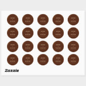Westers Gegereed Rustiek Terracotta Crème Trouwfee Ronde Sticker (Vel)