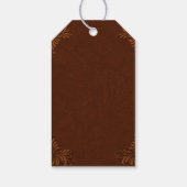 Westers Gegraveerde Rustieke Terracotta Crème Trou Cadeaulabel (Achterkant)