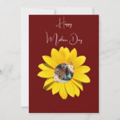 Westers, Gele Zonnebloem, Laarzen & Hoed, Moederda Feestdagenkaart (Voorkant)