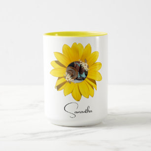 Westers, Gele Zonnebloem, Laarzen & Hoed,Moederdag Mok