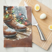 Westers Kerstfeest Theedoek (Quarter Fold)